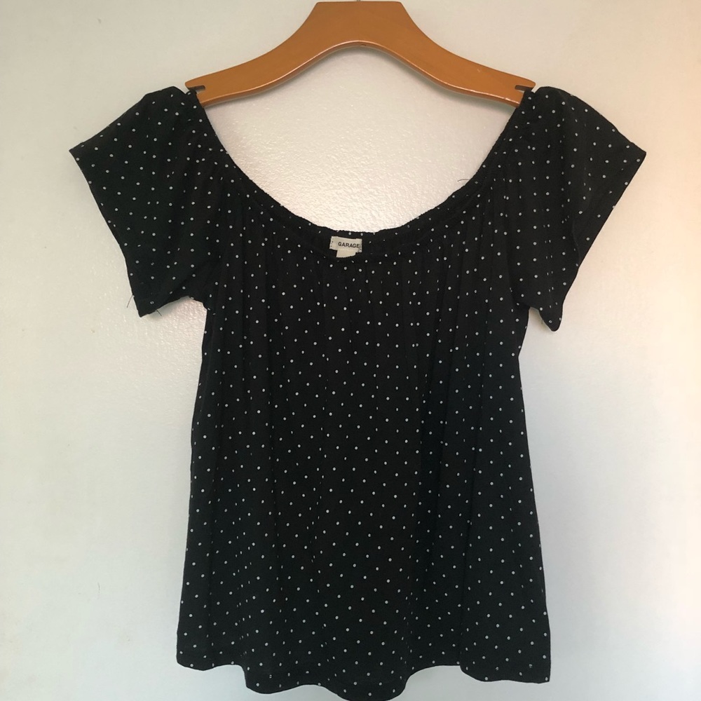 Garage off shoulder top
